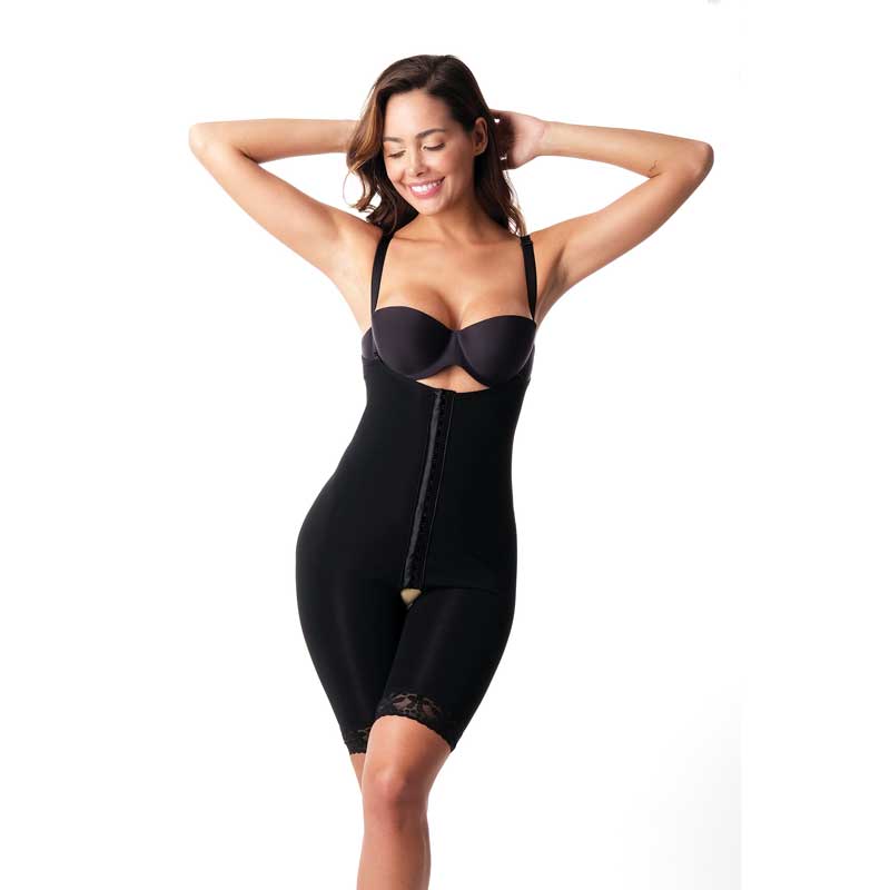 Liposuction Garment  Bodysuit - Above Knee With Low Back